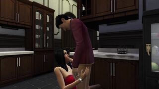 Bella Goth sucks and fucks Mortimer Goth in the sims 4