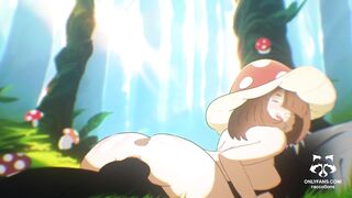 KINOKO RIDES HUGE PLANT IN FOREST