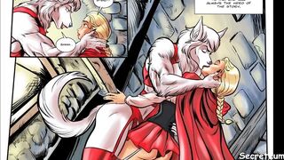 Red Riding Hood- Riding a big Furry Dick in the forest