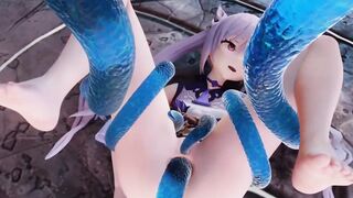 Keqing performs a task for 1000 primogems with slime | Genshin Impact | Hentai