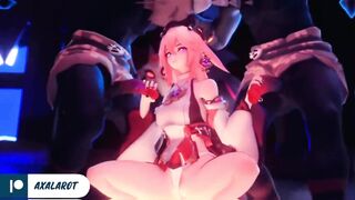 Yae Miko Hard Fuck with Huge Dick Until Cum