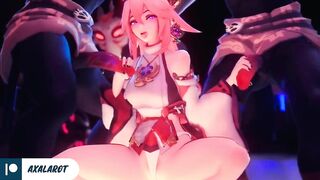 Yae Miko Hard Fuck with Huge Dick Until Cum