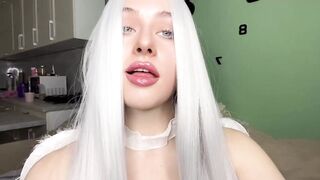 Dildo play of Cosplay Girl wearing angel costume