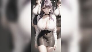 Japanese School Teacher Big Boobs AI Art