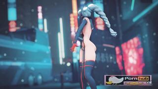 mmd r18 Gishinanki Weiss Schnee Senketsu outfit anal whore 3d hentai