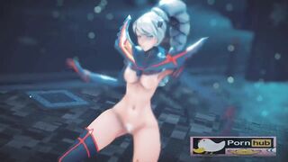 mmd r18 Gishinanki Weiss Schnee Senketsu outfit anal whore 3d hentai