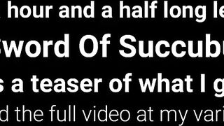 Teaser - Goth girl masturbates to sex game - The sword of succubus