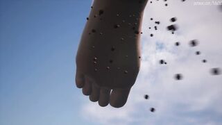 Giantess Walking on a Town ! [Animation]