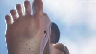 Giantess Walking on a Town ! [Animation]