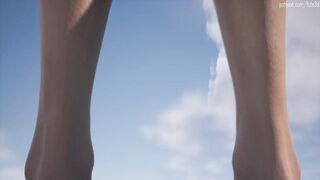Giantess Walking on a Town ! [Animation]