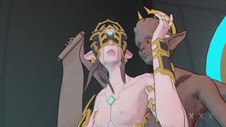 3D Hentai Fantasy - Skinny Elf Fucks a Statue
