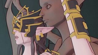 3D Hentai Fantasy - Skinny Elf Fucks a Statue