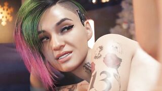 cyberpunk 2077 - v helps judy cum