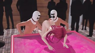 【MMD】船長バック手マンSEX / fingering back and SEX