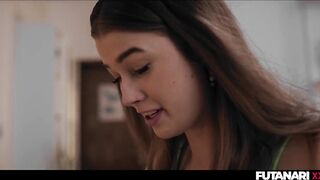 Real Life Futa Cumflation - Hot shemale fuck and creampie her bestie