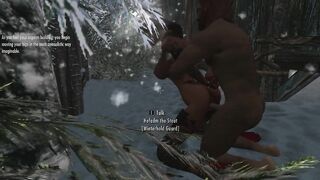 3d Skyrim guard fucks doggystyle and cums inside