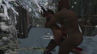 3d Skyrim guard fucks doggystyle and cums inside