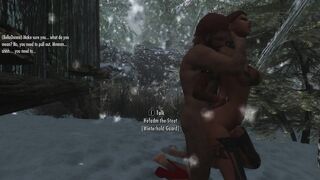 3d Skyrim guard fucks doggystyle and cums inside
