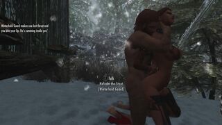 3d Skyrim guard fucks doggystyle and cums inside