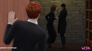 Hermione having sex with Viktor Krum in front of Ron - Yule Ball with lots of sex