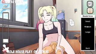 Harley Quinn Fucked On Her Side And Riding Reverse Cowgirl - Hole House