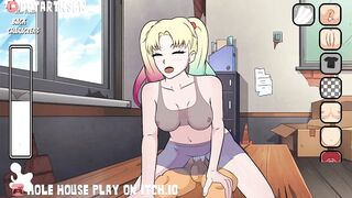 Harley Quinn Fucked On Her Side And Riding Reverse Cowgirl - Hole House