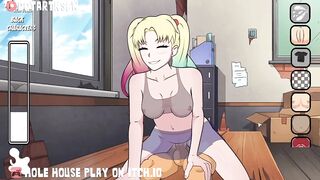 Harley Quinn Fucked On Her Side And Riding Reverse Cowgirl - Hole House