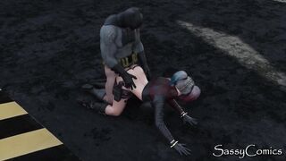 Batman Fucking Harley in abandoned Train Station.