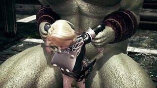 Huge monster fuck the female knight