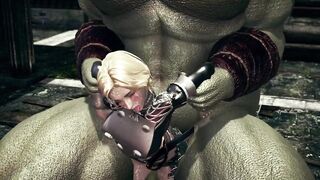 Huge monster fuck the female knight