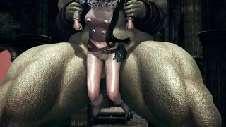 Huge monster fuck the female knight