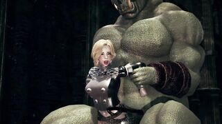 Huge monster fuck the female knight