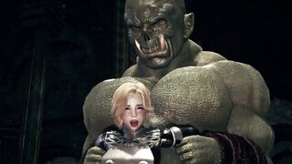 Huge monster fuck the female knight