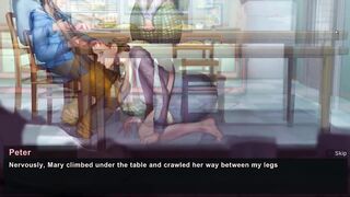 Taffy Tales [UberPie] housewife gives blowjob under the table but her friend came