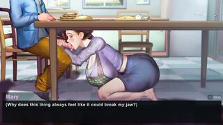 Taffy Tales [UberPie] housewife gives blowjob under the table but her friend came