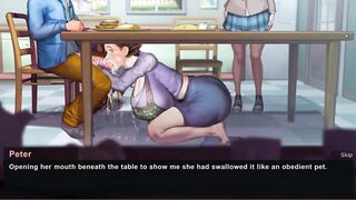 Taffy Tales [UberPie] housewife gives blowjob under the table but her friend came