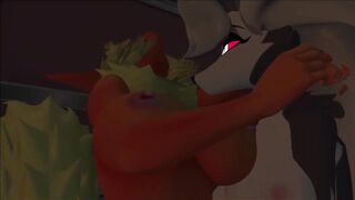 Seeding a hellhound...Watch this Flareon fill this hell hound full of there seed.