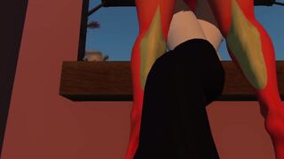Seeding a hellhound...Watch this Flareon fill this hell hound full of there seed.