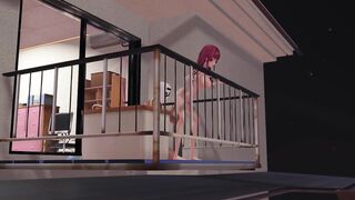 【MMD】船長がベランダで…/ On the balcony