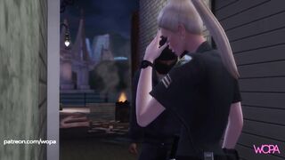 Hot cop approaches and has sex with hooligan
