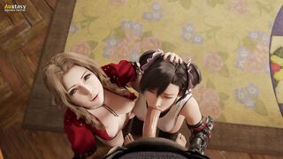 Tifa x Aerith threesome - Final Fantasy7 Remake (Auxtasy)