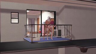 【MMD】船長とベランダでバック/ balcony dogfucking