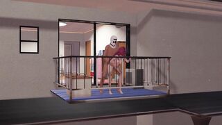 【MMD】船長とベランダでバック/ balcony dogfucking