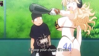 Playing funny baseball mach with 2 big boobs and big ass sexy virgin girls fuck anime sex hentai
