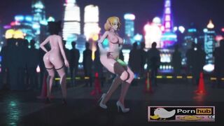 mmd r18 Trouble Maker sexy mom Glynda x Kali cum shower public event 3d hentai