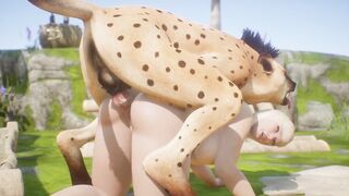 Chubby Milf with Hyena Furry