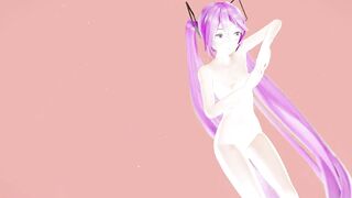 Hatsune Miku Hentai Undress Dance Vocaloid MMD 3D Blonde Hair Color Edit Smixix