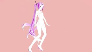 Hatsune Miku Hentai Undress Dance Vocaloid MMD 3D Blonde Hair Color Edit Smixix