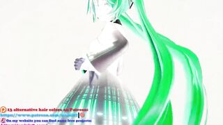 Hatsune Miku Hentai Undress Dance Vocaloid MMD 3D Blonde Hair Color Edit Smixix