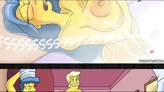 The Simpsons - Marge Erotic Fantasies - 2 Big Cocks In Both Holes DP Anal - Cheating Wife